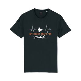 Unisex tee-shirt with logo My heart beats for Rafale